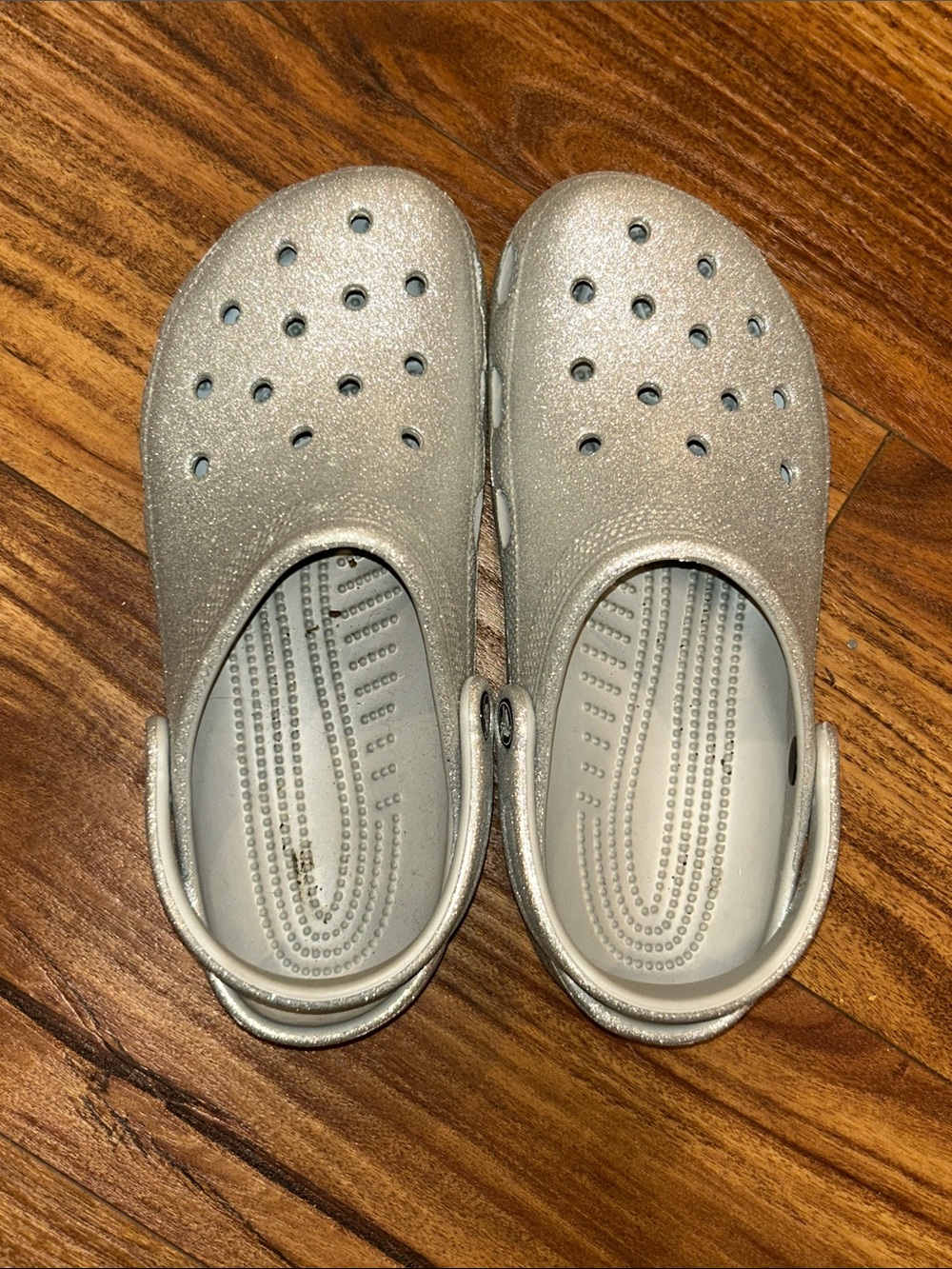 CROCS Classic Glitter Silver Clogs